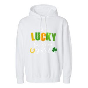 Law School Student St Patrick's Day Irish Shamrock Lawyer Gift Garment-Dyed Fleece Hoodie