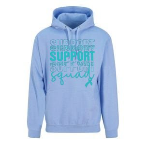 Leopard Support Squad Ovarian Cancer Awareness Ovarian Cancer Warrior Unisex Surf Hoodie