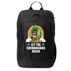 Leprechaun Surfing Shenanigans Funny St Patricks Day Funny Gift City Backpack