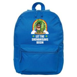 Leprechaun Surfing Shenanigans Funny St Patricks Day Funny Gift 16 in Basic Backpack