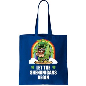 Leprechaun Surfing Shenanigans Funny St Patricks Day Funny Gift Tote Bag