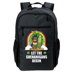 Leprechaun Surfing Shenanigans Funny St Patricks Day Funny Gift Daily Commute Backpack