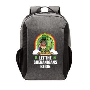 Leprechaun Surfing Shenanigans Funny St Patricks Day Funny Gift Vector Backpack