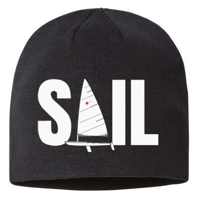 Laser Sail Sailing Gift For Sailors Sustainable Beanie