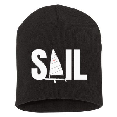 Laser Sail Sailing Gift For Sailors Short Acrylic Beanie