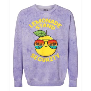 Lemonade Stand Security Cute Lemon Summer Sunglasses Citrus Colorblast Crewneck Sweatshirt