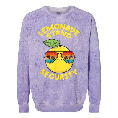 Lemonade Stand Security Cute Lemon Summer Sunglasses Citrus Colorblast Crewneck Sweatshirt