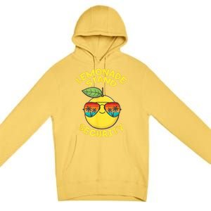 Lemonade Stand Security Cute Lemon Summer Sunglasses Citrus Premium Pullover Hoodie