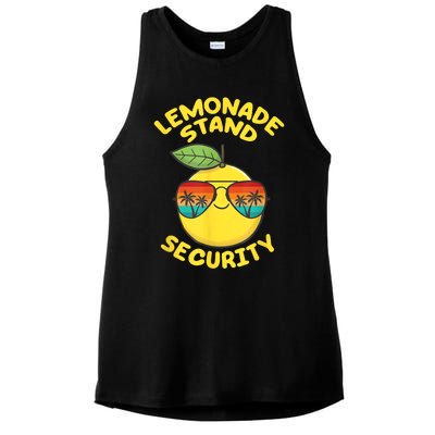 Lemonade Stand Security Cute Lemon Summer Sunglasses Citrus Ladies PosiCharge Tri-Blend Wicking Tank