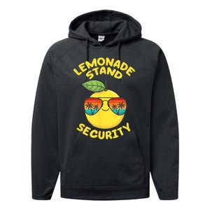 Lemonade Stand Security Cute Lemon Summer Sunglasses Citrus Performance Fleece Hoodie