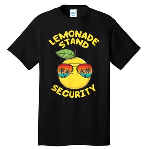 Lemonade Stand Security Cute Lemon Summer Sunglasses Citrus Tall T-Shirt