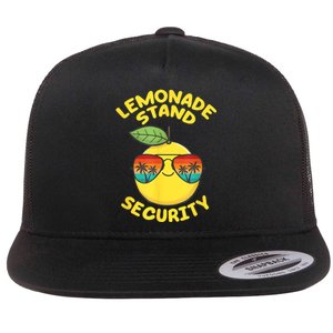 Lemonade Stand Security Cute Lemon Summer Sunglasses Citrus Flat Bill Trucker Hat