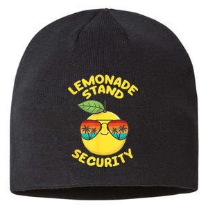 Lemonade Stand Security Cute Lemon Summer Sunglasses Citrus Sustainable Beanie