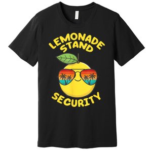 Lemonade Stand Security Cute Lemon Summer Sunglasses Citrus Premium T-Shirt