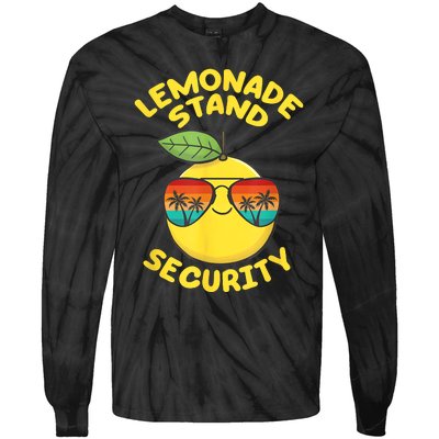 Lemonade Stand Security Cute Lemon Summer Sunglasses Citrus Tie-Dye Long Sleeve Shirt