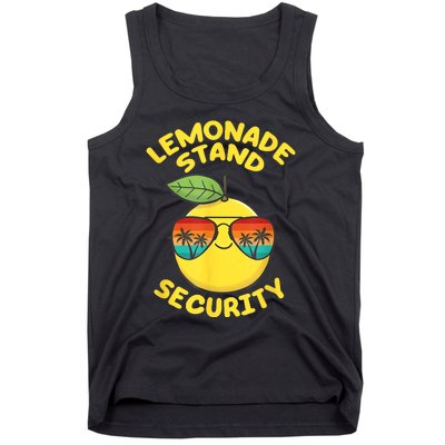 Lemonade Stand Security Cute Lemon Summer Sunglasses Citrus Tank Top