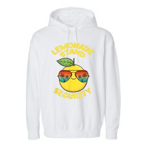 Lemonade Stand Security Cute Lemon Summer Sunglasses Citrus Garment-Dyed Fleece Hoodie