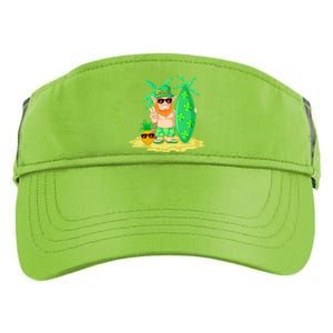 Leprechaun Surfing St Patricks Day Shamrock Leaf Clover Gift Adult Drive Performance Visor