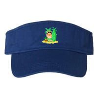 Leprechaun Surfing St Patricks Day Shamrock Leaf Clover Gift Valucap Bio-Washed Visor