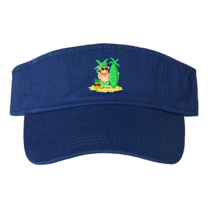 Leprechaun Surfing St Patricks Day Shamrock Leaf Clover Gift Valucap Bio-Washed Visor