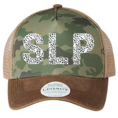 Leopard SLP Speech Language Pathology Therapy Tee Legacy Tie Dye Trucker Hat