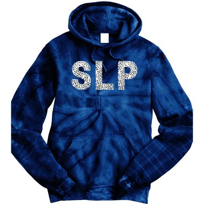 Leopard SLP Speech Language Pathology Therapy Tee Tie Dye Hoodie