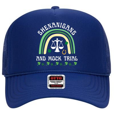 Law School St Patrick's Day Shenanigans And Mock Trial Cool Gift High Crown Mesh Back Trucker Hat