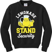 Lemonade Stand Security Lemon Juice Citrus Summer Drink Kids Sweatshirt