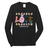 LOVE Stethoscope Scrub Nurse CNA Life Bunny Long Sleeve Shirt