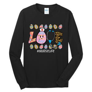 LOVE Stethoscope Scrub Nurse CNA Life Bunny Tall Long Sleeve T-Shirt