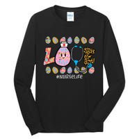 LOVE Stethoscope Scrub Nurse CNA Life Bunny Tall Long Sleeve T-Shirt