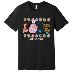 LOVE Stethoscope Scrub Nurse CNA Life Bunny Premium T-Shirt