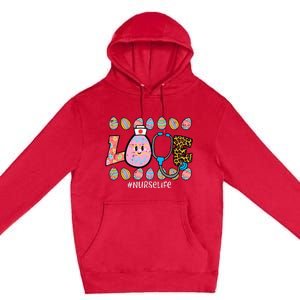 LOVE Stethoscope Scrub Nurse CNA Life Bunny Premium Pullover Hoodie