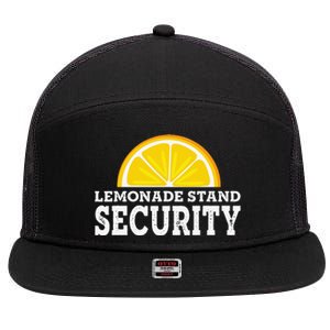 Lemonade Stand Security Lemon Juice Lemonade Summer Drink 7 Panel Mesh Trucker Snapback Hat