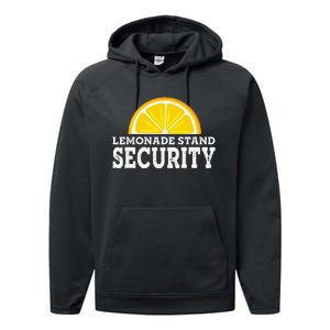 Lemonade Stand Security Lemon Juice Lemonade Summer Drink Performance Fleece Hoodie