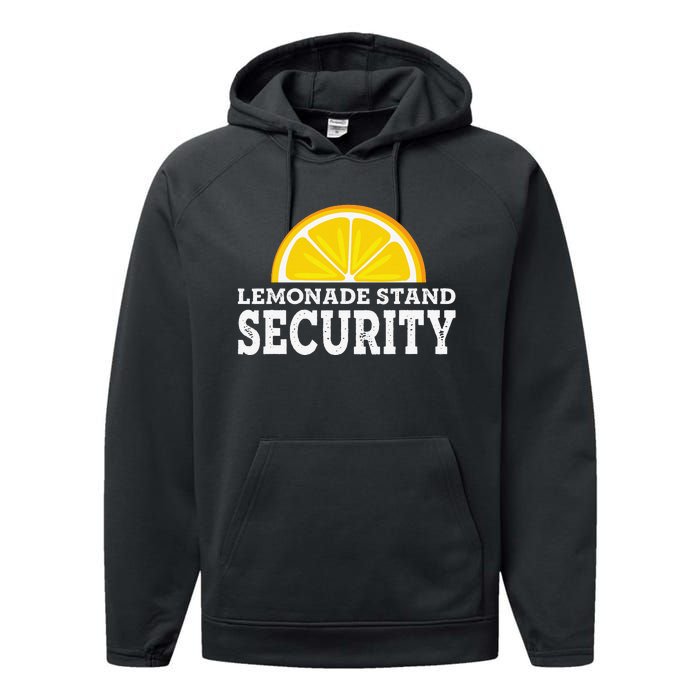 Lemonade Stand Security Lemon Juice Lemonade Summer Drink Performance Fleece Hoodie