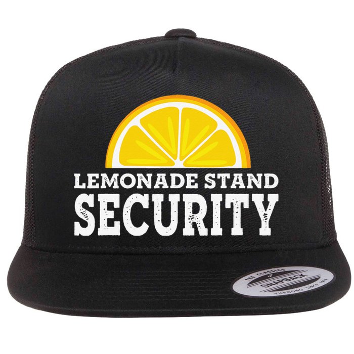 Lemonade Stand Security Lemon Juice Lemonade Summer Drink Flat Bill Trucker Hat