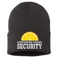 Lemonade Stand Security Lemon Juice Lemonade Summer Drink Sustainable Knit Beanie