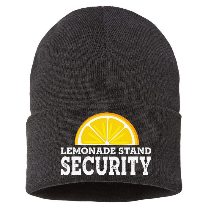 Lemonade Stand Security Lemon Juice Lemonade Summer Drink Sustainable Knit Beanie