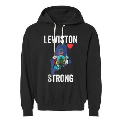 Lewiston Strong Support Victims And Families In Lewiston Maine Garment-Dyed Fleece Hoodie