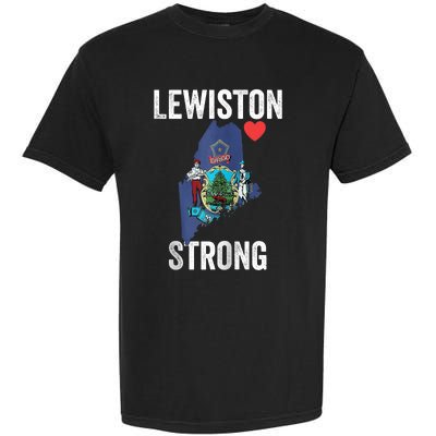 Lewiston Strong Support Victims And Families In Lewiston Maine Garment-Dyed Heavyweight T-Shirt