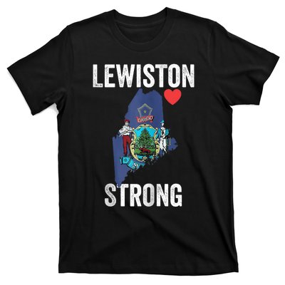 Lewiston Strong Support Victims And Families In Lewiston Maine T-Shirt