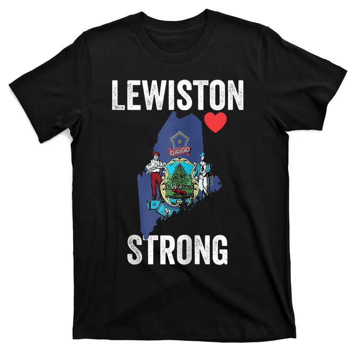 Lewiston Strong Support Victims And Families In Lewiston Maine T-Shirt