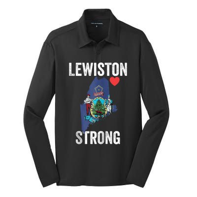 Lewiston Strong Support Victims And Families In Lewiston Maine Silk Touch Performance Long Sleeve Polo