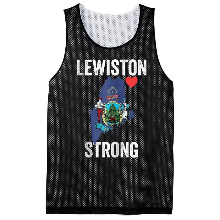 Lewiston Strong Support Victims And Families In Lewiston Maine Mesh Reversible Basketball Jersey Tank