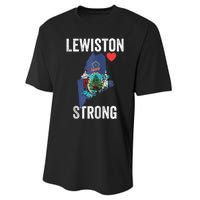 Lewiston Strong Support Victims And Families In Lewiston Maine Performance Sprint T-Shirt