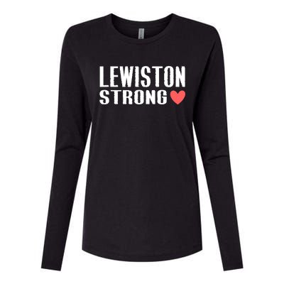 Lewiston Strong Support Maine Womens Cotton Relaxed Long Sleeve T-Shirt