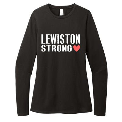 Lewiston Strong Support Maine Womens CVC Long Sleeve Shirt