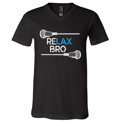 Lacrosse Sport Stick Funny Lax Player Love Perfect V-Neck T-Shirt