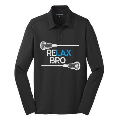 Lacrosse Sport Stick Funny Lax Player Love Perfect Silk Touch Performance Long Sleeve Polo